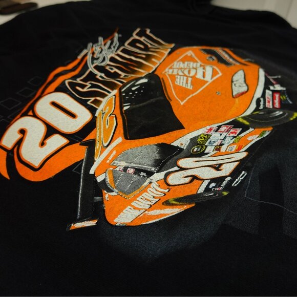 Vintage 2000s Tony Stewart #20 NASCAR Home Depot Racing Black Graphic T-Shirt XL - Picture 6 of 8